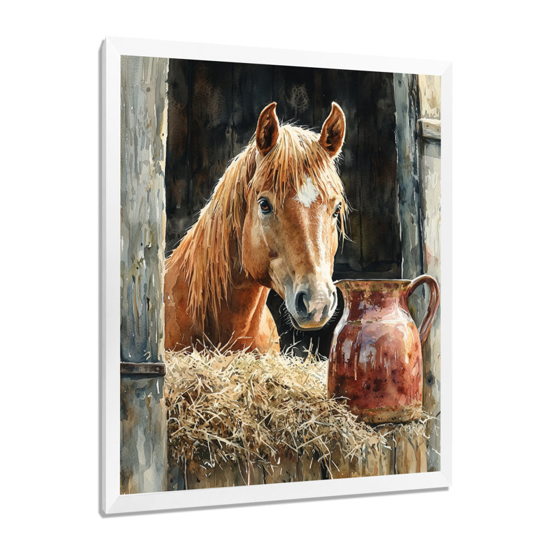 Dorinela - Animals Canvas Wall Art, Single Picture Framed Print without Mat, 44" H x 34" W, White