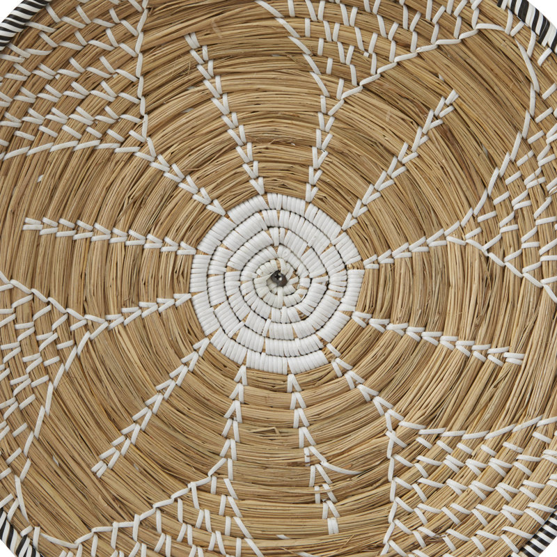Boho Abstract Wall Decor on Seagrass