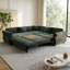 Canapé modulaire en L 88,2 po avec lit escamotable, canapé-lit convertible 5 places avec garniture cloutée, canapé-lit surdimensionné en chenille pour salon et chambre d'amis