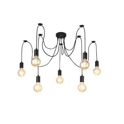 Dreifa 7 - Light Black Cable Cluster Pendant