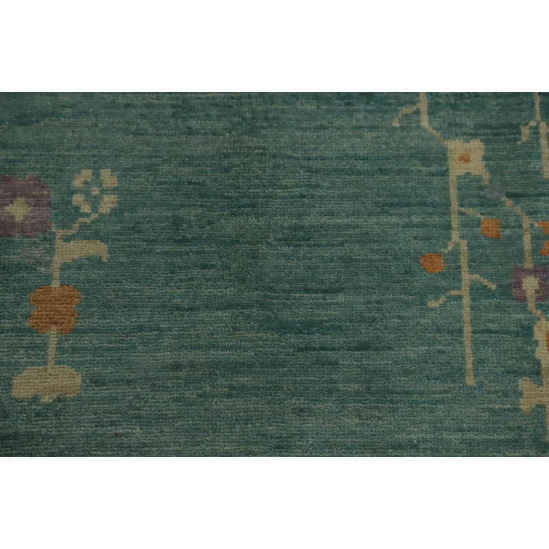 Tapis art déco végétal 7 x 9