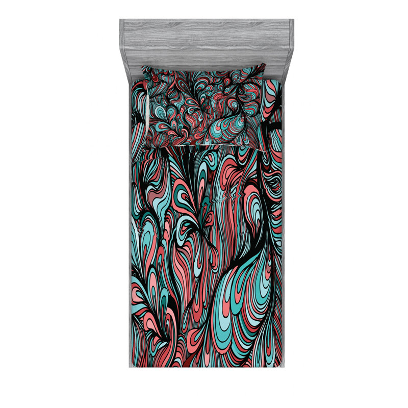 Microfiber Sheet Set, Twin Sheet Set with Fitted Sheet