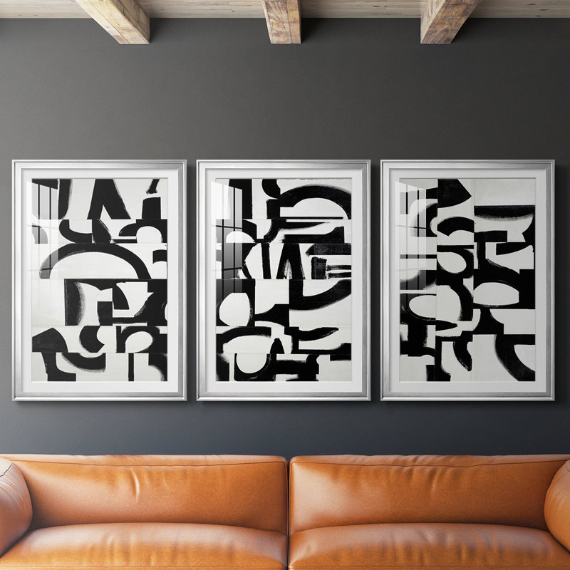 Prosperous Elements V9  -Custom Framed  Premium Print W Matt - 3 Pieces