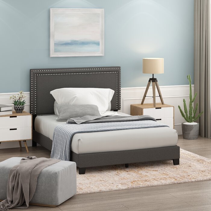 Winston Porter Carlester Upholstered Bed & Reviews | Wayfair