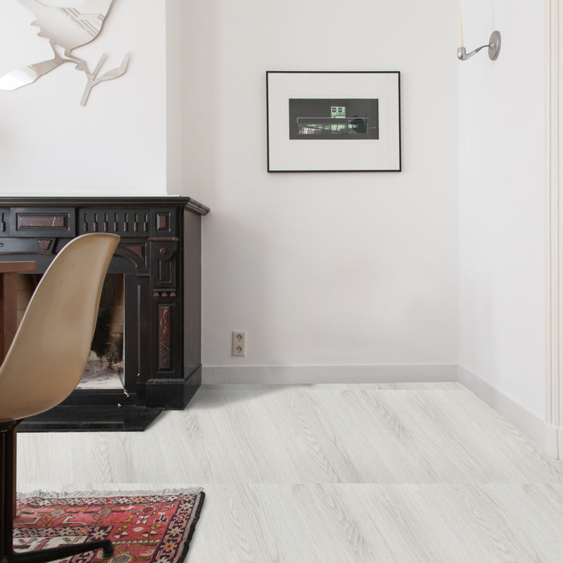 12" x 12" Luxury Vinyl Tile,Self-adhesive Vinyl Flooring, Ivory Driftwood