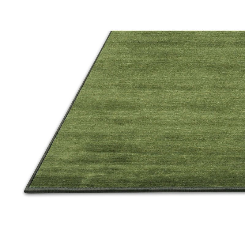 Tapis contemporain vert foncé, Rectangle 3 pi x 5 pi
