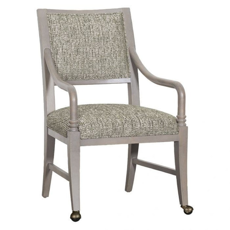 Big Sur Solid Wood Arm Chair with 4 Casters, Walnut, 3160 Platinum