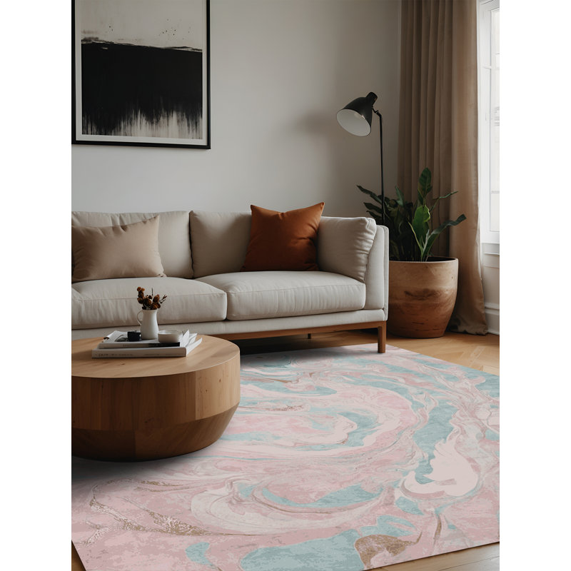 Machine Washable Beige Area Rug