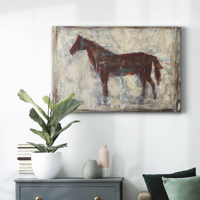 Iron Equine I-Gallery Wrapped Canvas, 24" H x 36" W
