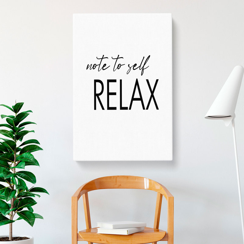 Note To Self - Wrapped Canvas, 60cm H x 40cm W x 3cm D