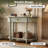 Narrow Console Table with Curved Corner, Retro Entryway Table with Top Drawer and Open Shelf, Sofa Table Console Tables for Entryway, Hallway and Living Room-976094786