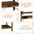 Rustic Brown Kitchen Shelving. Power Supply, . Adjustable Shelves, 5 Hooks. For Pans, Spices. Microwave Stand, Coffee Bar. 60.25" H Shelf Unit. Outlet & . Pots, 23.5" W