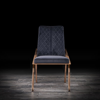 19'' H Velvet Upholstered Side Chair