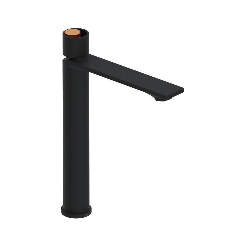 Eclissi Single Handle Tall Lavatory Faucet, Matte Black/Satin Gold
