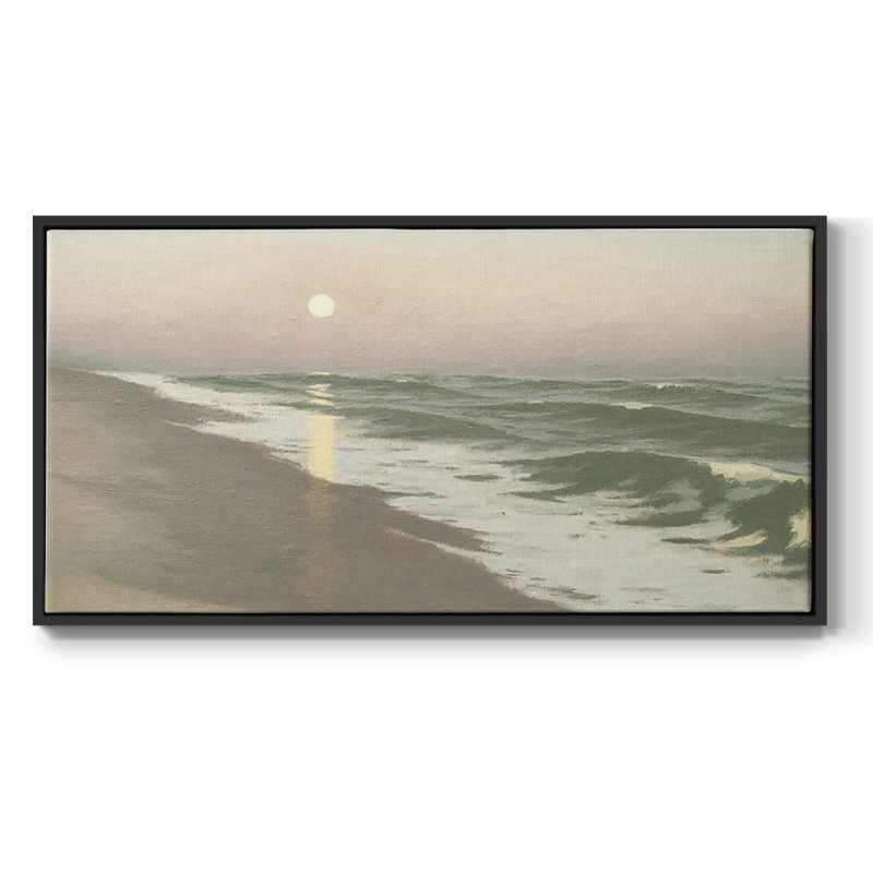 Reproduction d'art sur toile encadrée, H 21 po x l 41 po, Noir