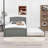 Twin Size Wooden Platform Bed With Trundle-964603946