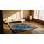 Antique Square Shape Navy Blue Color Chinese Bats Ningxia Rug
