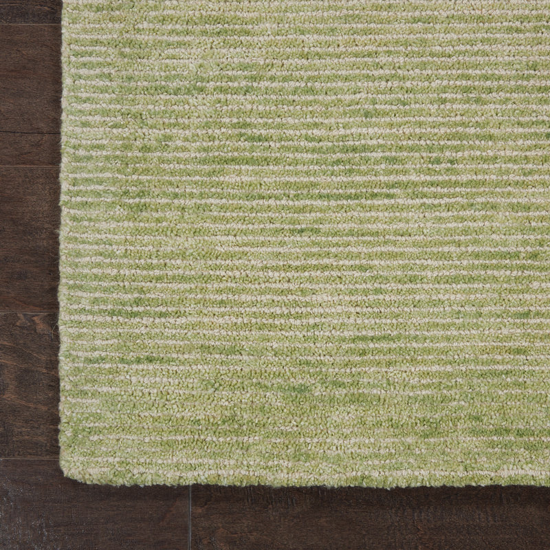 Tapis vert citron touffeté à la main Zendejas, Rectangle 9 pi 6 po x 13 pi