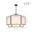 Lustre tambour 6 niveaux en tissu