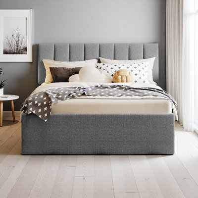 Lit plateforme tapissier Teddy