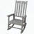Oversized Fir Wood Porch Rocker with High Backrest and Wide Seat-285961210