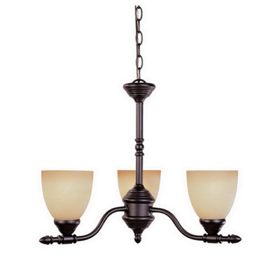 Lustre classique/traditionnel ombré 3 lumières Hurlbert