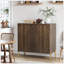 Buffet Kleankin, armoire de rangement avec 2 portes, crédence pour cuisine multifonction, console, salon, gris