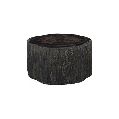 Table basse Chaka Petrified, brute, noire, courte