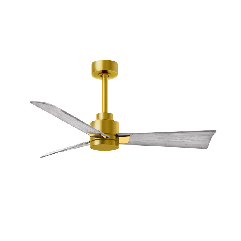 Alessandra 42'' Ceiling Fan, Barn Wood Tone, Brushed Brass
