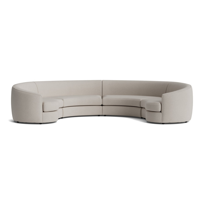 Giselle Sectional, Performance Boucle - Dove Gray