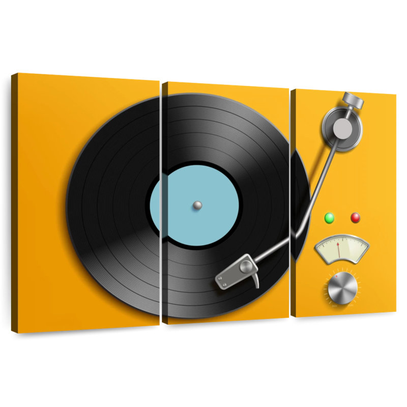 Abarca Retro Record Player, 24" H x 38" W