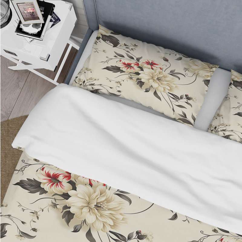 Ensemble de housse de couette Minimalist Simplicity Victorian, Housse de couette pour grand lit et 2 taies décor
