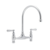 Georgian Era Bridge Kitchen Faucet Without Unions