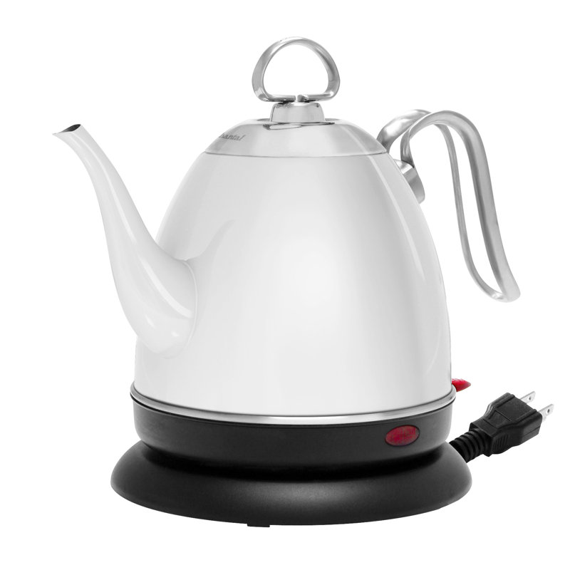 Chantal 1 qt. Stainless Steel Electric Tea Kettle, Glossy White