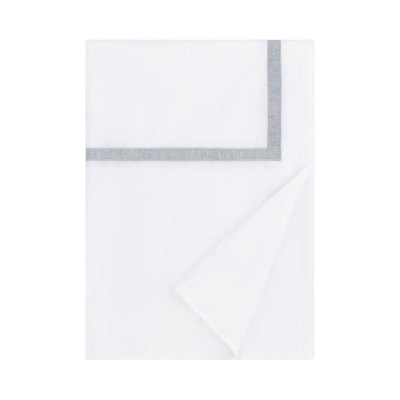 Alina Duvet Cover, Queen Duvet Cover, White/Coast