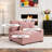 Milbrey Upholstered Pink Corduroy Armchair with Pillow Back and Solid Wood Legs-289040707-289040734
