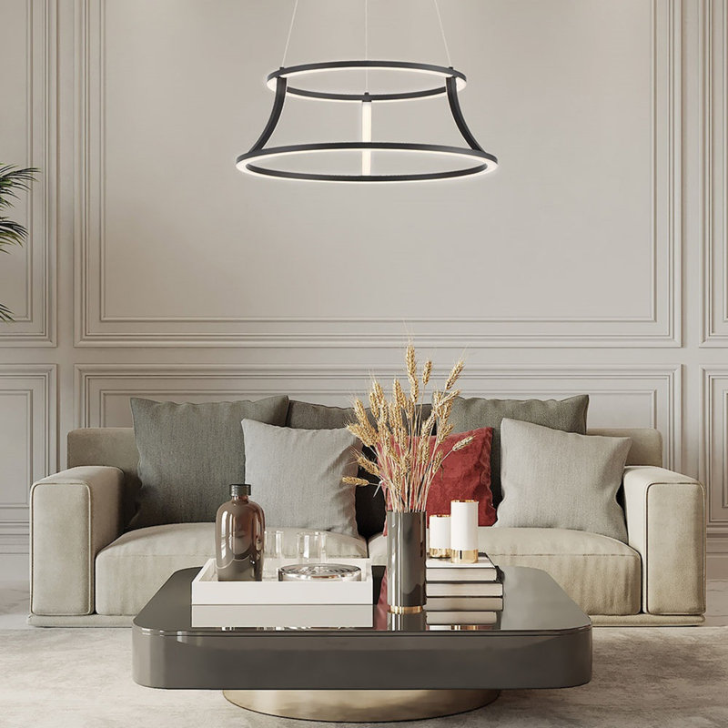 Cadoux 1 light Chandelier, Black