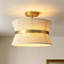 Breanna 2-Light Dimmable Hand-Woven Semi Flush Mount