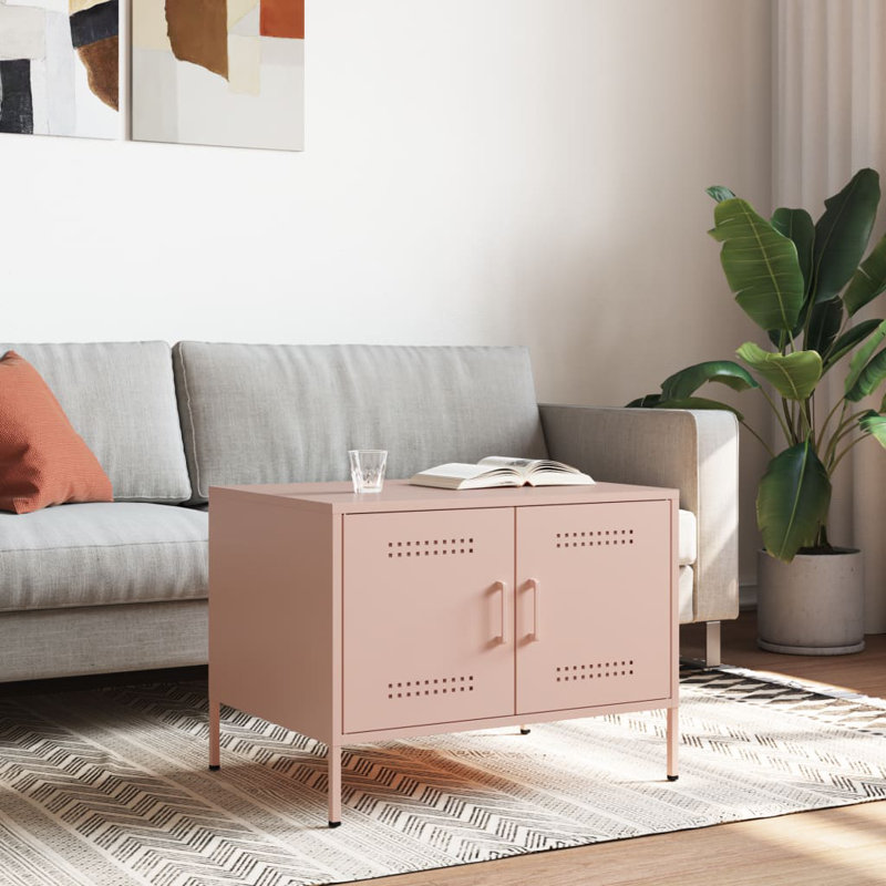 Coffee Table 68x50x50,5 cm Steel, Pink