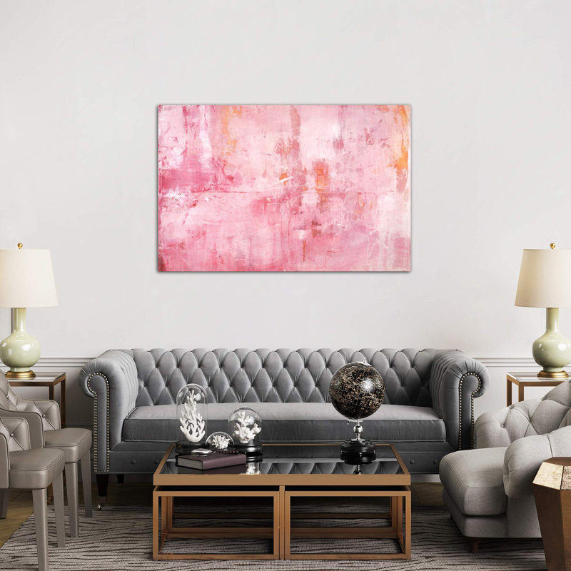 Pink Mirrors by Michelle Oppenheimer - Wrapped Canvas Painting, 66.04 cm H x 45.72 cm W x 1.91 cm D