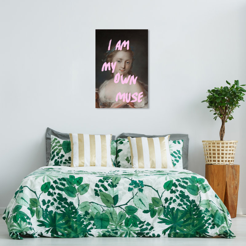 Pink and Light Pink Shabby Chic Canvas Wall Art, 36" x 24"