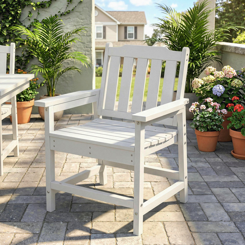 Chaise de patio empilable, Blanc