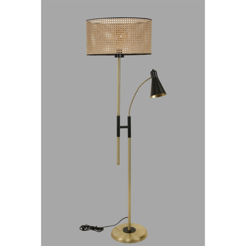 Thalia 165cm Torchiere Floor Lamp, Gold
