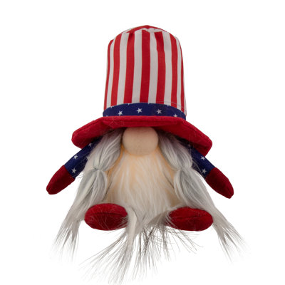 Gnome patriotique 4,75 "illuminé le 4 juillet