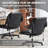 Modern Cross Legged Office Chair With Adjustable Armrest And Swivel Wheels-1641966352