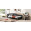 Lit de jour simple gris avec tête de lit et accoudoirs Modern-2063330738-2063330739