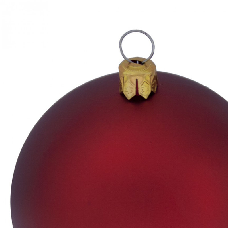 8cm Ball Ornament, Red Satin
