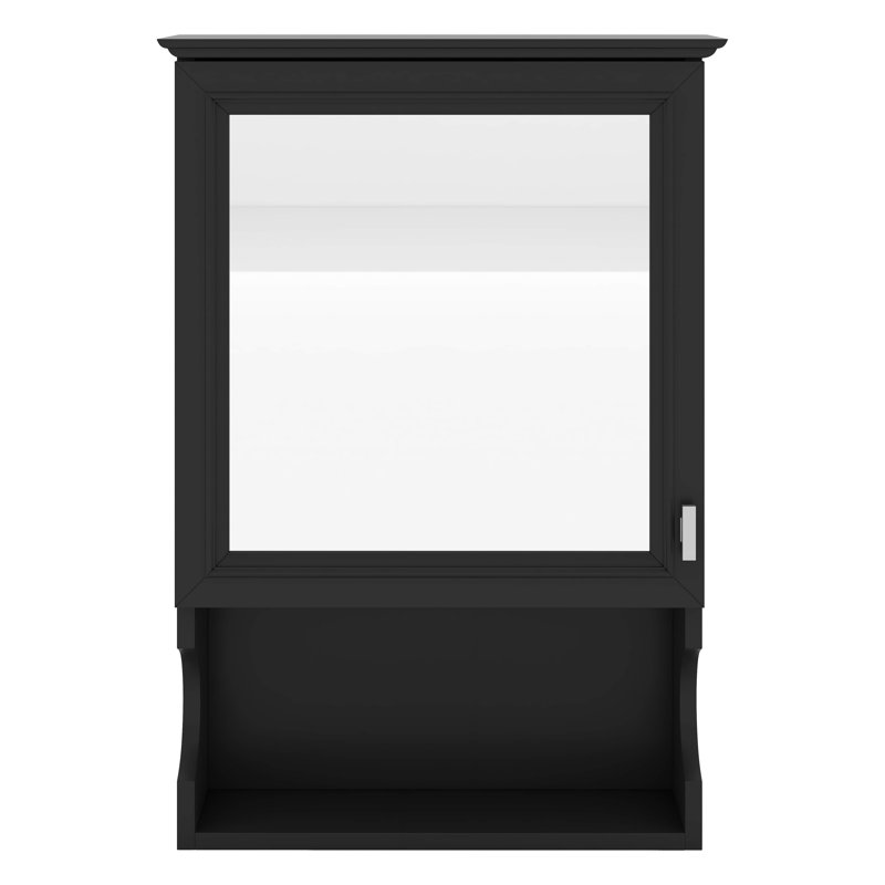 Armoire à pharmacie murale de 20 po avec miroir, armoire de rangement murale avec tablettes réglables et espace ouvert, rangement à miroir