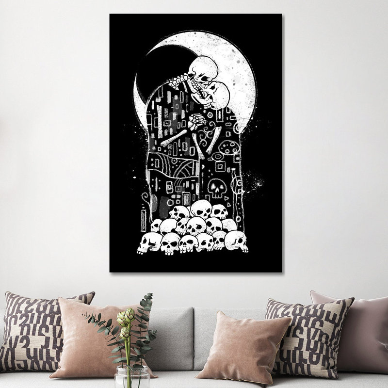 Baiser de la mort par Vincent Trinidad - impression d'art graphique, H 60 po x l 40 po x P 1,5 po, Toile tendue, Aucun mat