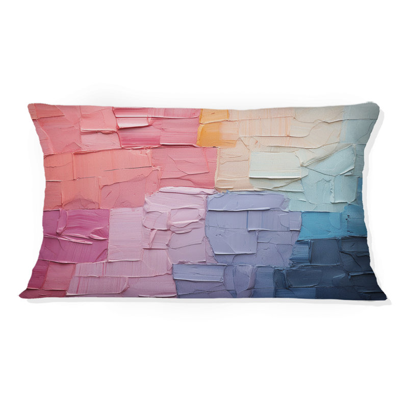 Abstract Patchwork III - Abstract Collages Printed Throw Pillow